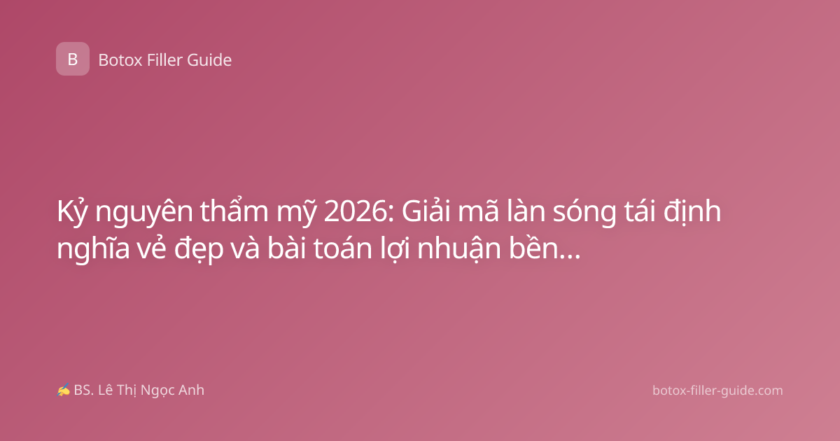 Kỷ nguyên thẩm mỹ 2026: Giải mã làn sóng tái định nghĩa vẻ đẹp và bài toán lợi nhuận bền vững