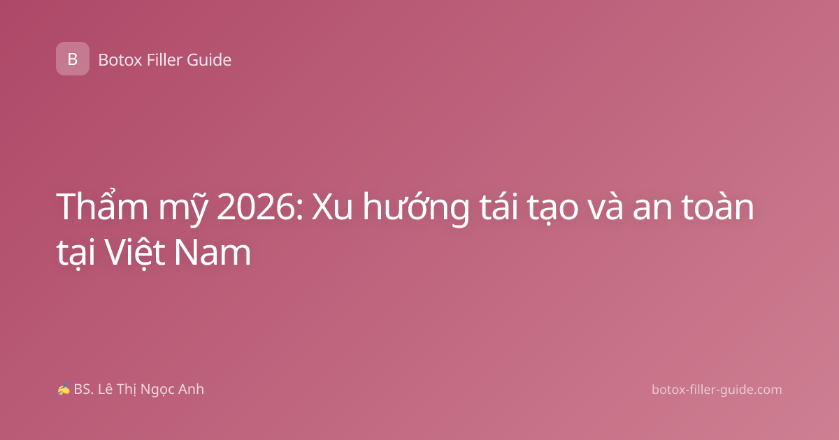 Thẩm mỹ 2026: Xu hướng tái tạo và an toàn tại Việt Nam