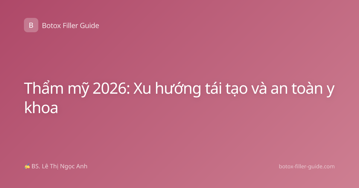 Thẩm mỹ 2026: Xu hướng tái tạo và an toàn y khoa