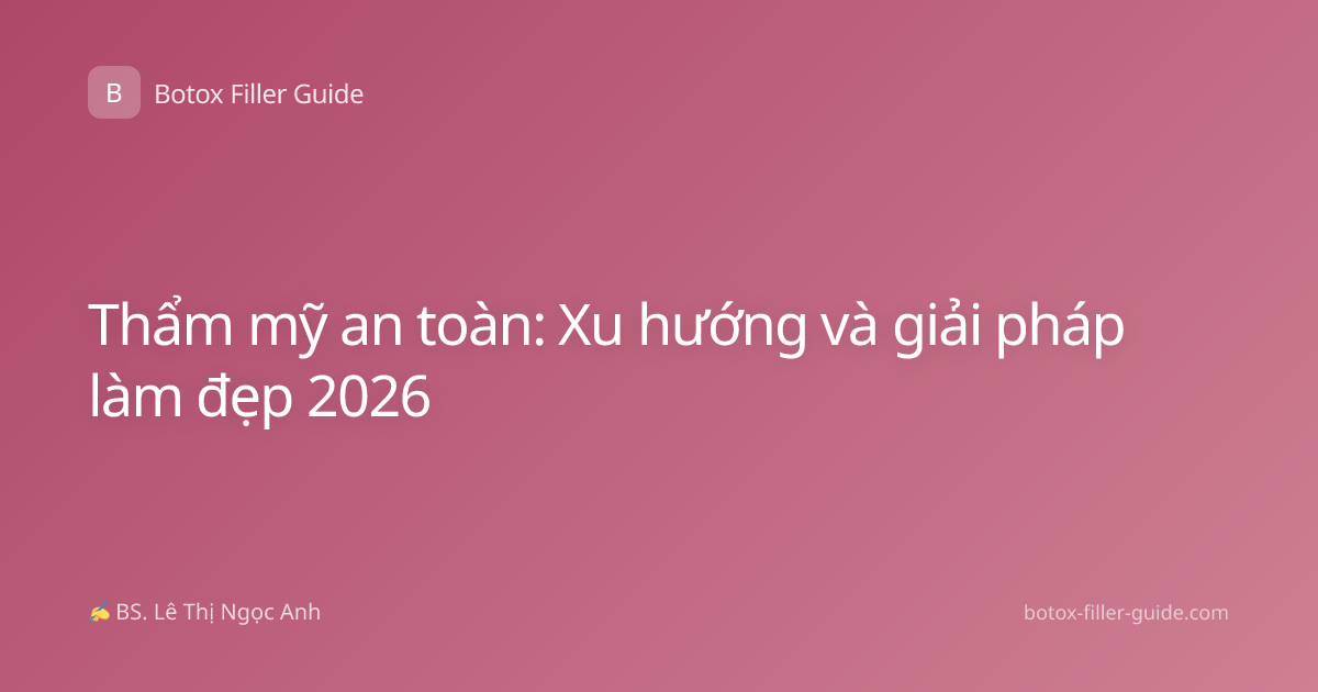 Thẩm mỹ an toàn: Xu hướng và giải pháp làm đẹp 2026