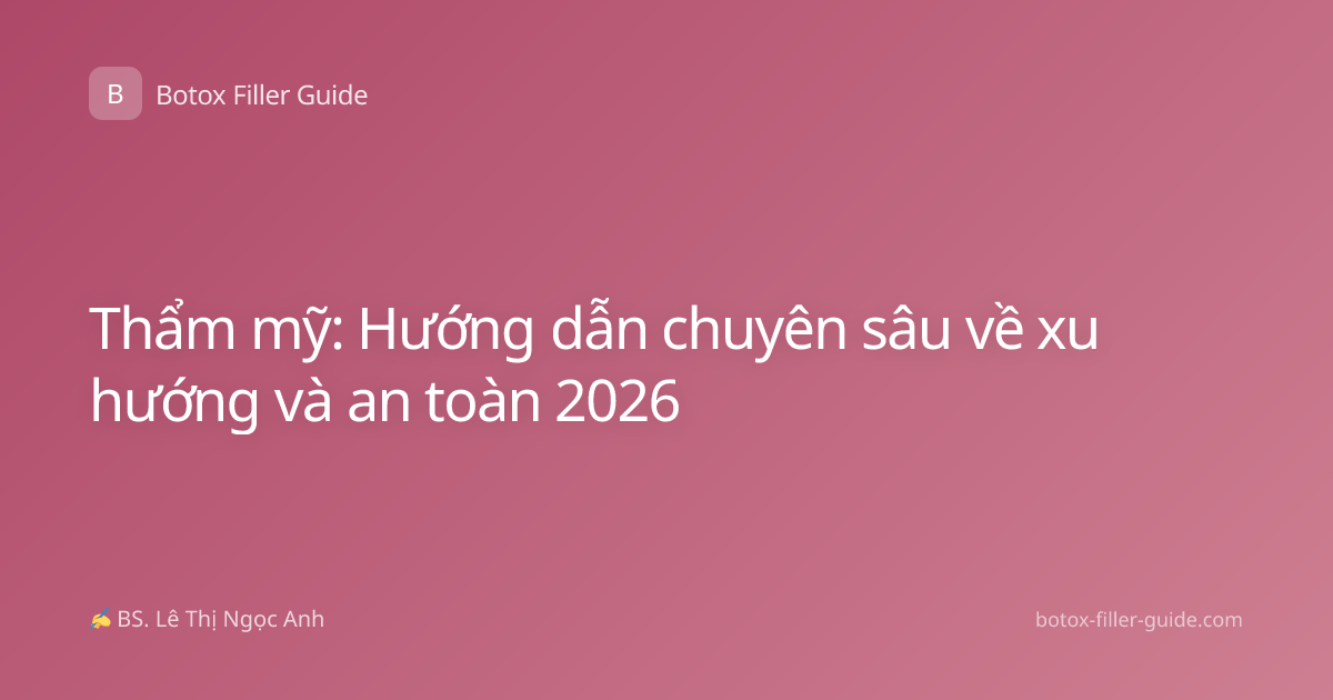 Thẩm mỹ: Hướng dẫn chuyên sâu về xu hướng và an toàn 2026