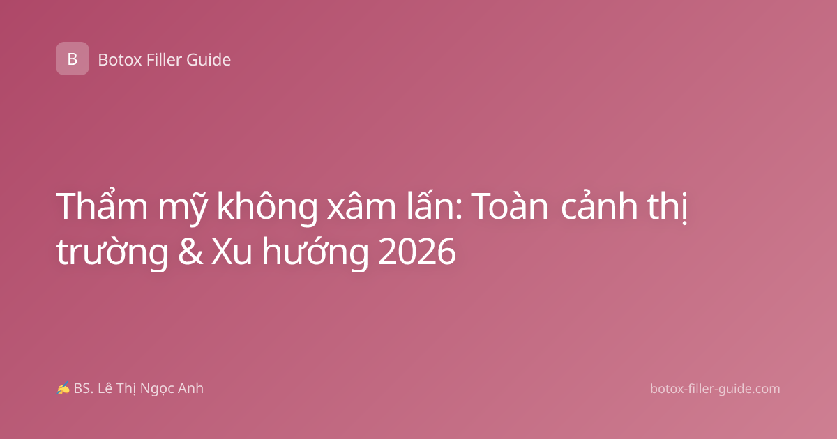 Thẩm mỹ không xâm lấn: Toàn cảnh thị trường & Xu hướng 2026