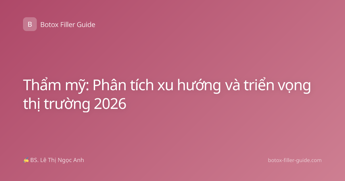 Thẩm mỹ: Phân tích xu hướng và triển vọng thị trường 2026