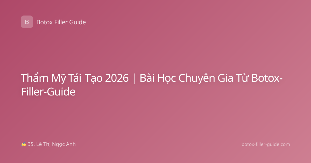 Thẩm Mỹ Tái Tạo 2026 | Bài Học Chuyên Gia Từ Botox-Filler-Guide