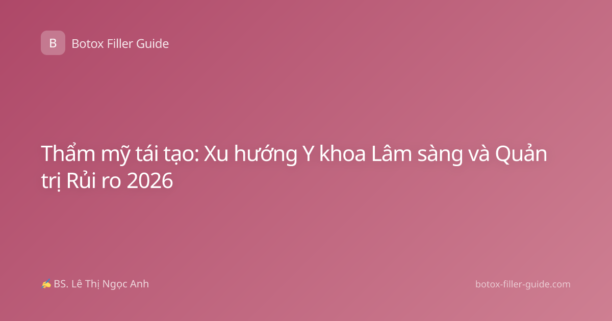 Thẩm mỹ tái tạo: Xu hướng Y khoa Lâm sàng và Quản trị Rủi ro 2026