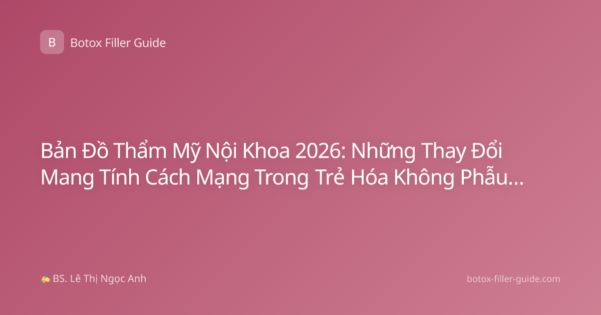 Bản Đồ Thẩm Mỹ Nội Khoa 2026: Những Thay Đổi Mang Tính Cách Mạng Trong Trẻ Hóa Không Phẫu Thuật