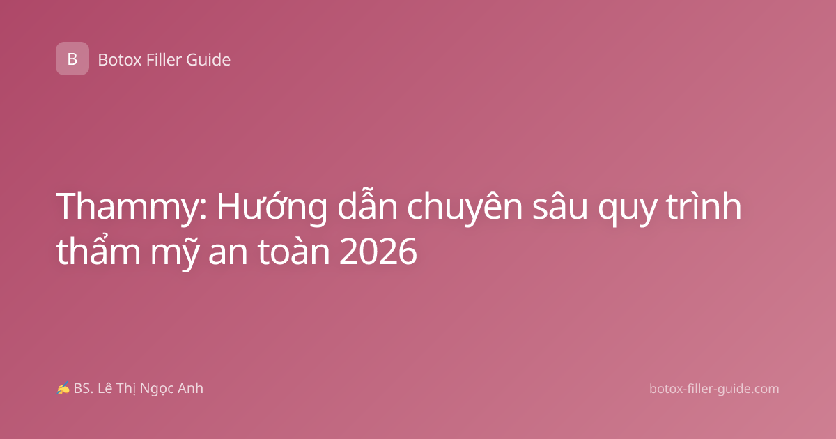 Thammy: Hướng dẫn chuyên sâu quy trình thẩm mỹ an toàn 2026