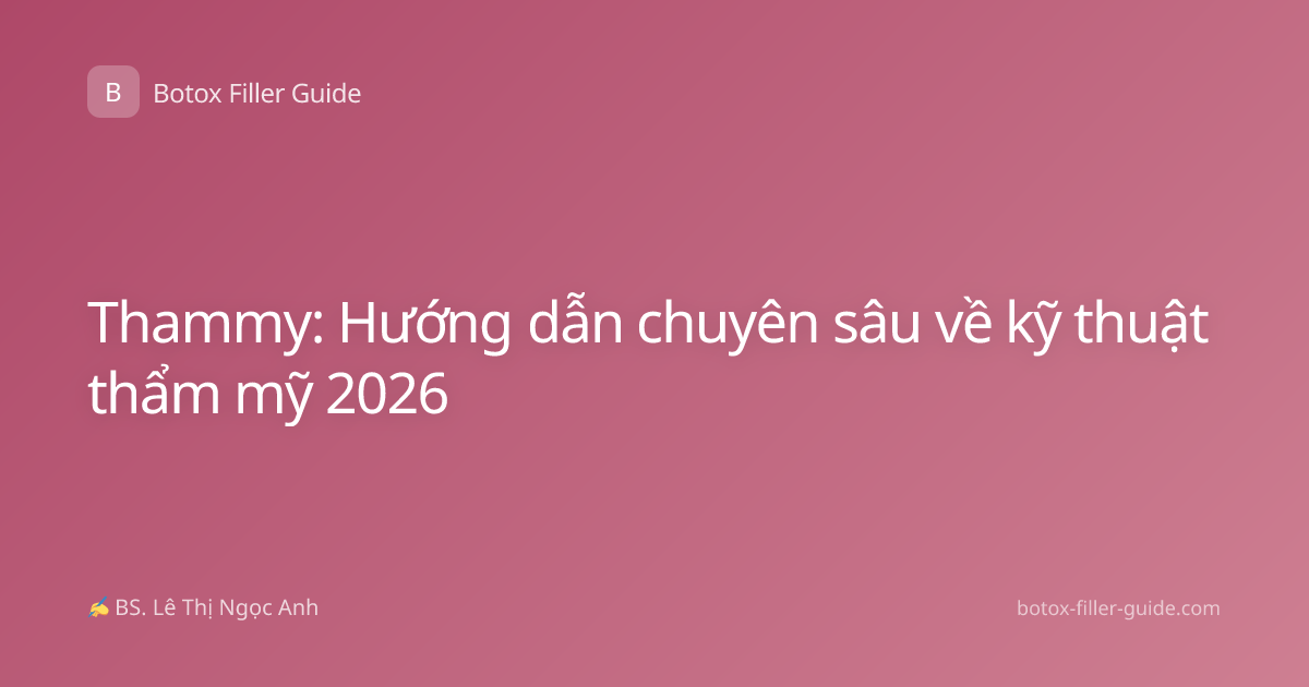 Thammy: Hướng dẫn chuyên sâu về kỹ thuật thẩm mỹ 2026