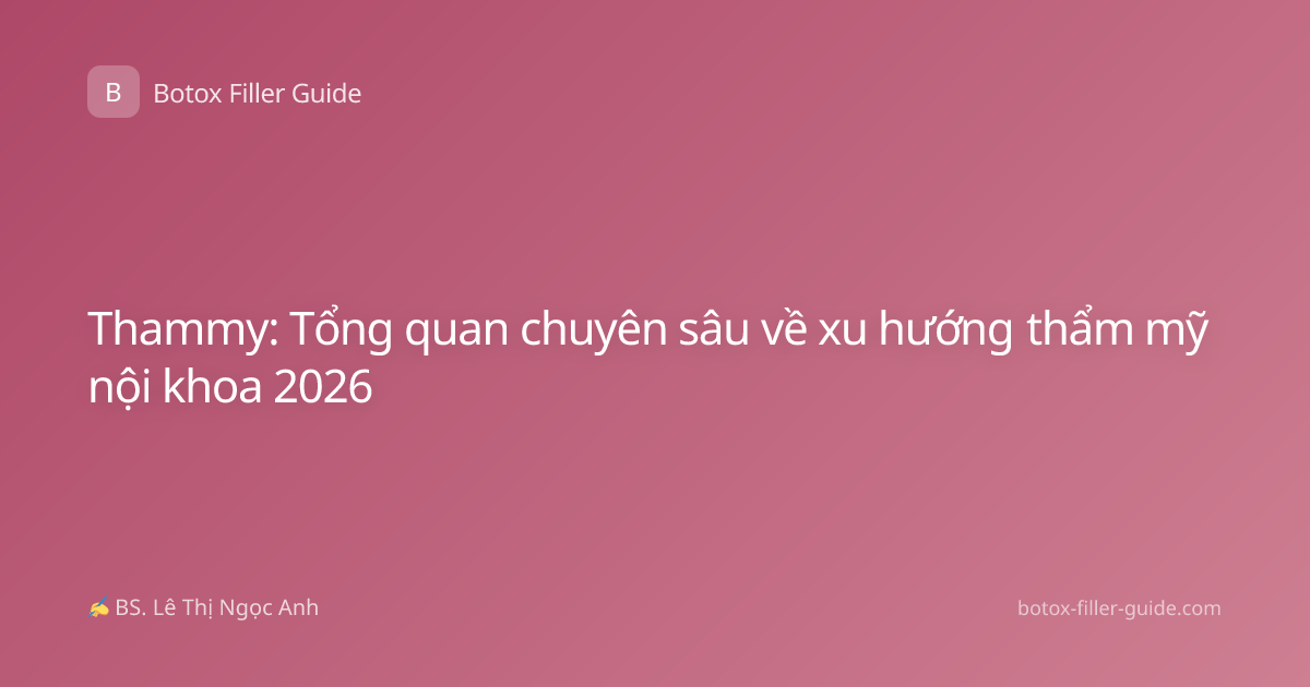 Thammy: Tổng quan chuyên sâu về xu hướng thẩm mỹ nội khoa 2026