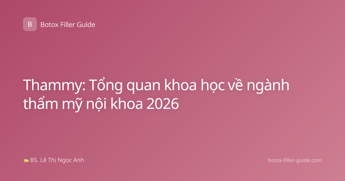 Thammy: Tổng quan khoa học về ngành thẩm mỹ nội khoa 2026