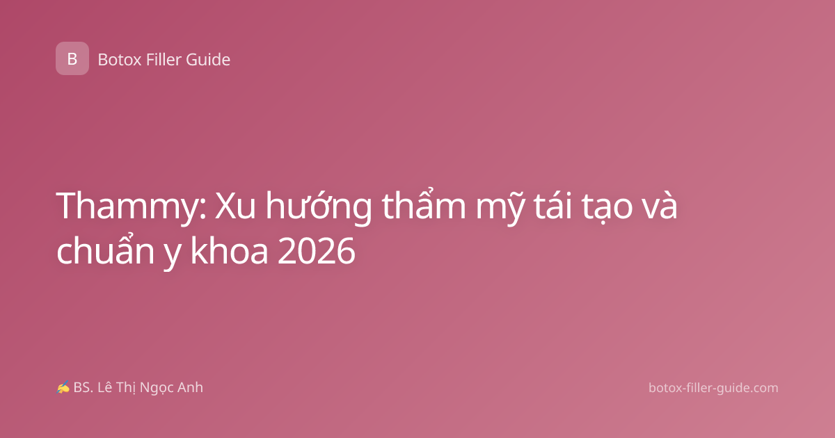 Thammy: Xu hướng thẩm mỹ tái tạo và chuẩn y khoa 2026