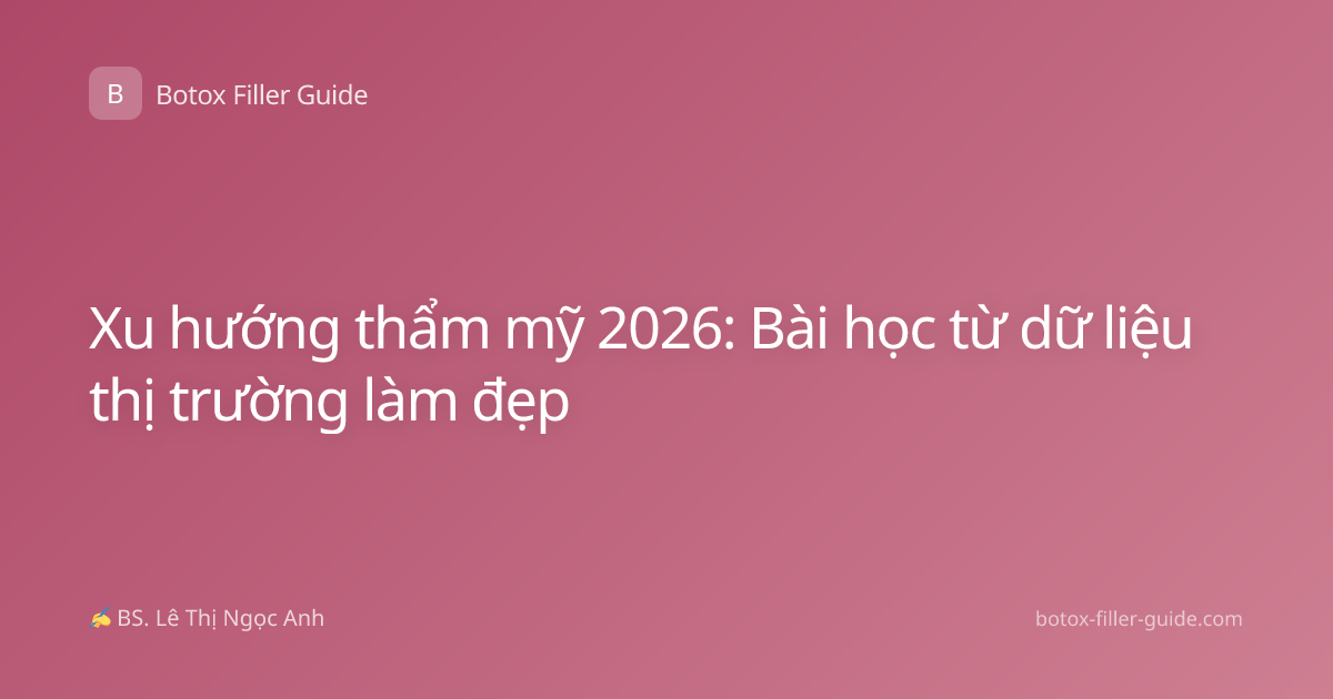 Xu hướng thẩm mỹ 2026: Bài học từ dữ liệu thị trường làm đẹp